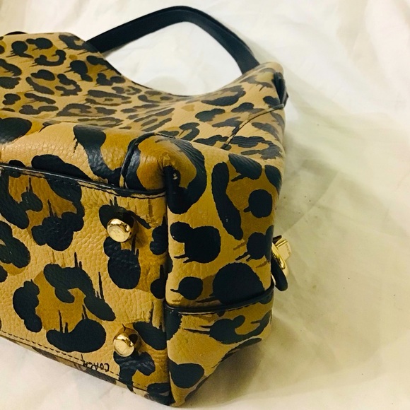 Coach Leopard Print Edie Shoulder Bag - Picture 9 of 15